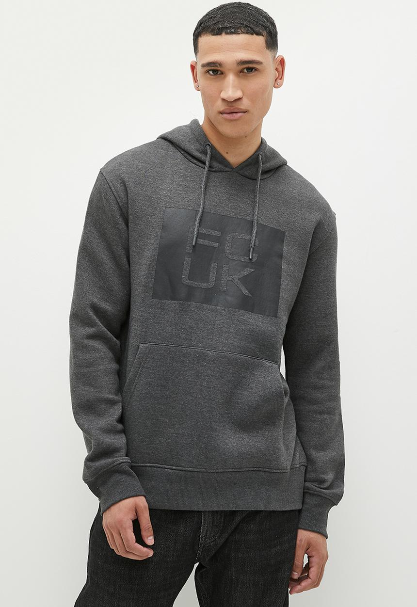 French Connection -  FC S square large o/head - charcoal mel & black 