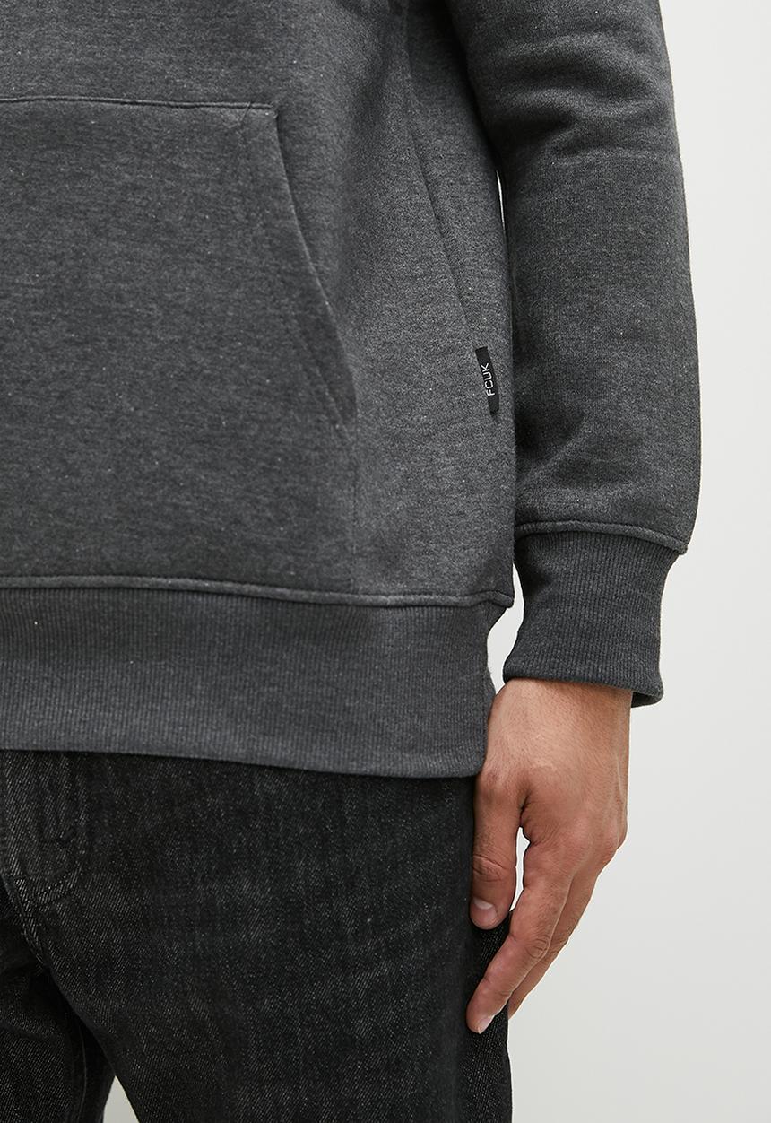 French Connection -  FC S square large o/head - charcoal mel & black 