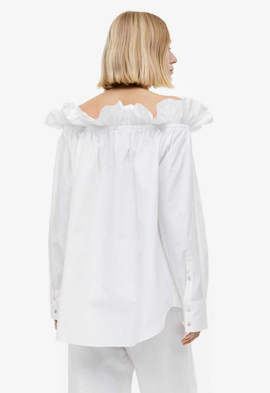 H&M - Off-the-shoulder blouse - white