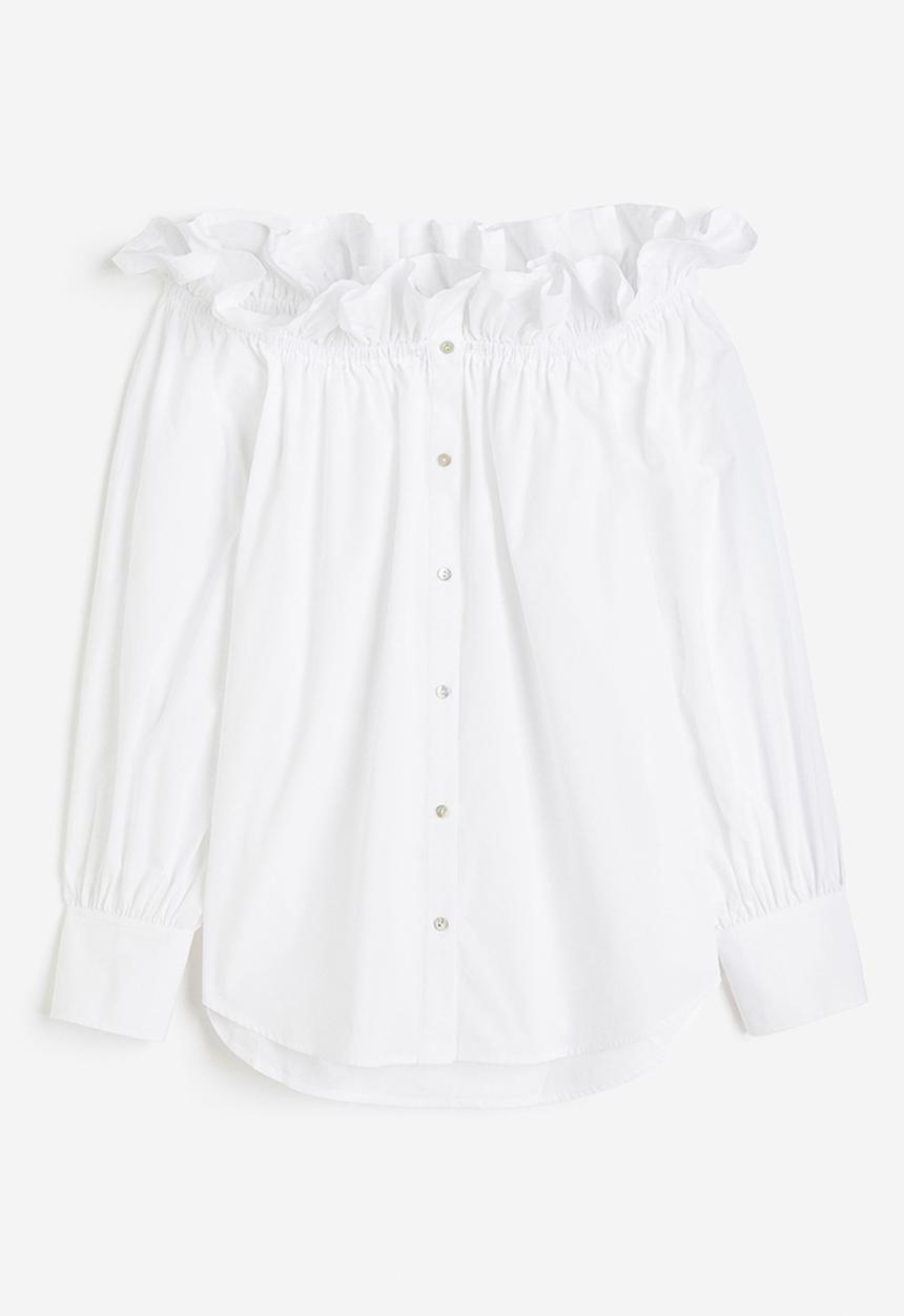H&M - Off-the-shoulder blouse - white