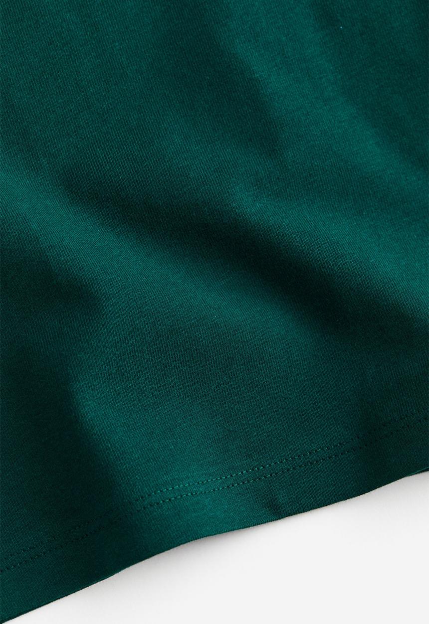 H&M - Fitted T-shirt - dark green