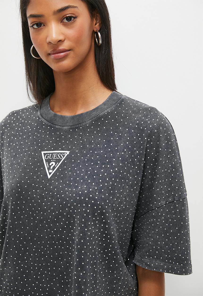 GUESS - Short sleeve rn stars tee - acid jet black