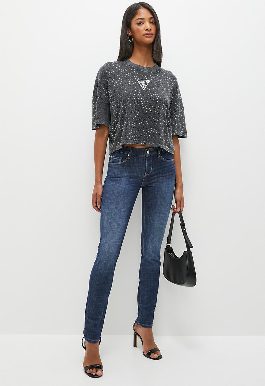 GUESS - Short sleeve rn stars tee - acid jet black