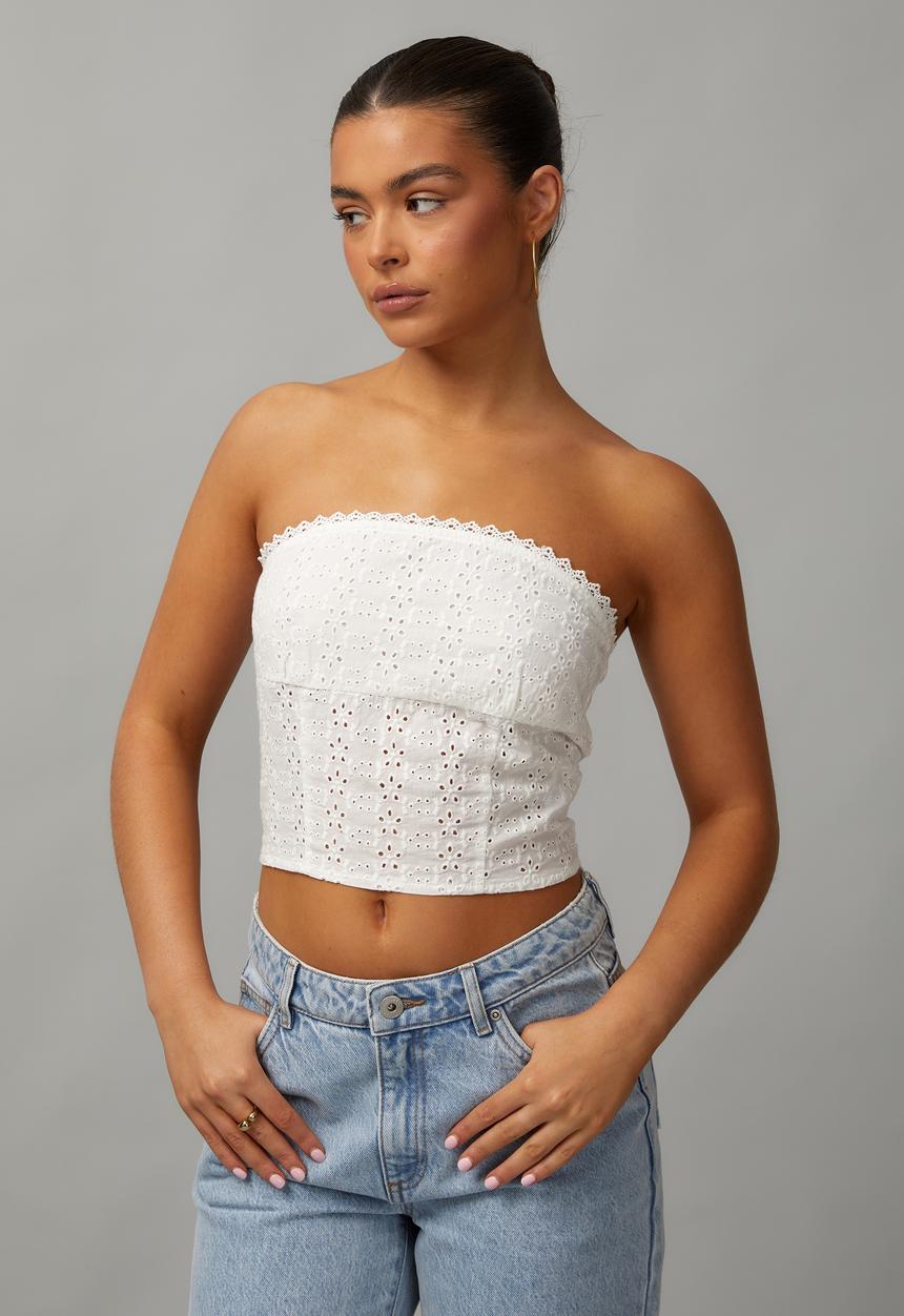 Factorie - Broderie Bandeau - White 