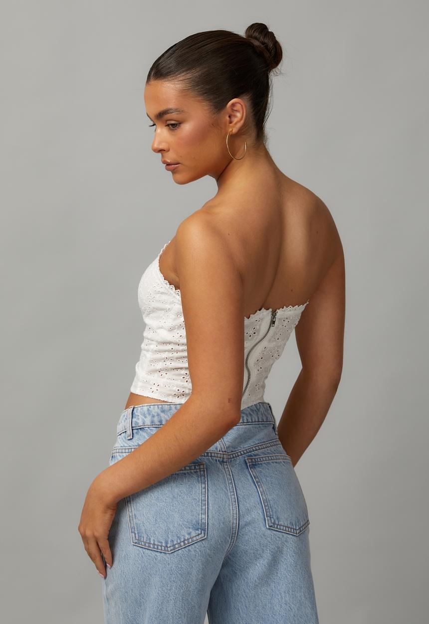 Factorie - Broderie Bandeau - White 