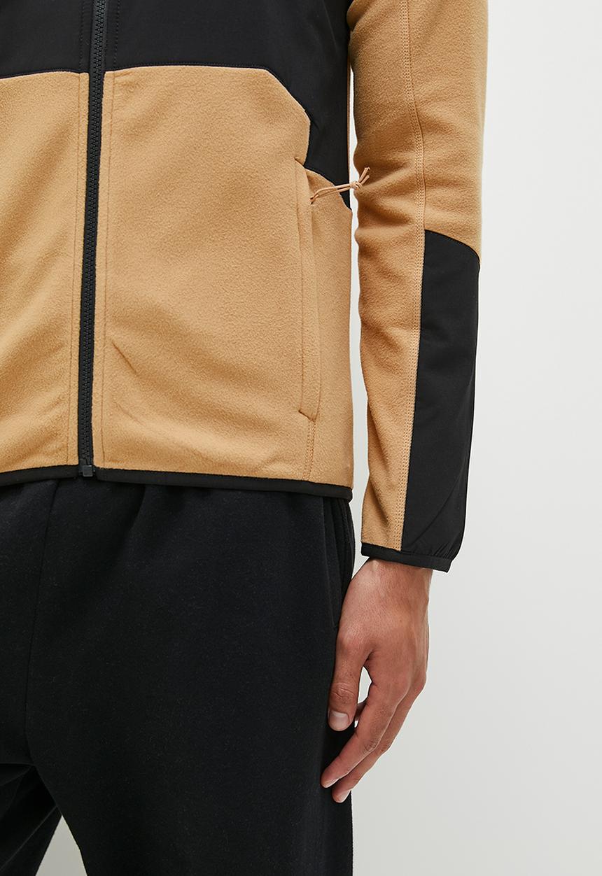 The North Face - M glacier pro full zip - almond butter- tnf black
