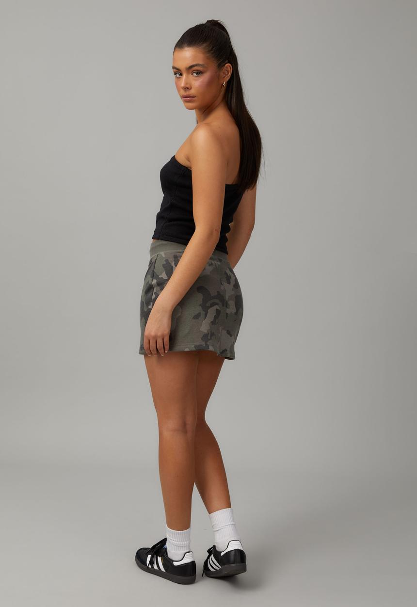 Factorie - Darcy Fleece Skirt - Camo 