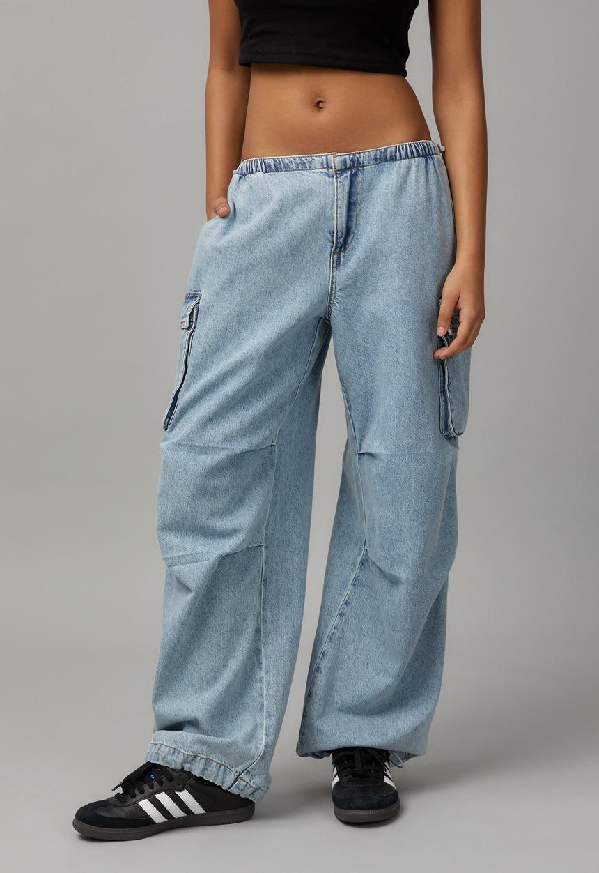 Factorie - Freddie Denim Parachute Pant - 90s Blue 