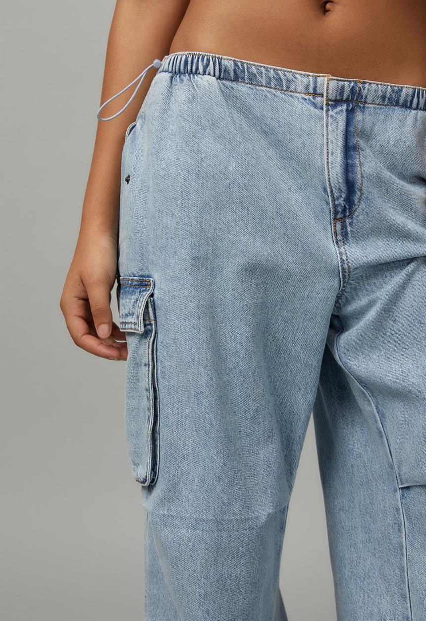Factorie - Freddie Denim Parachute Pant - 90s Blue 