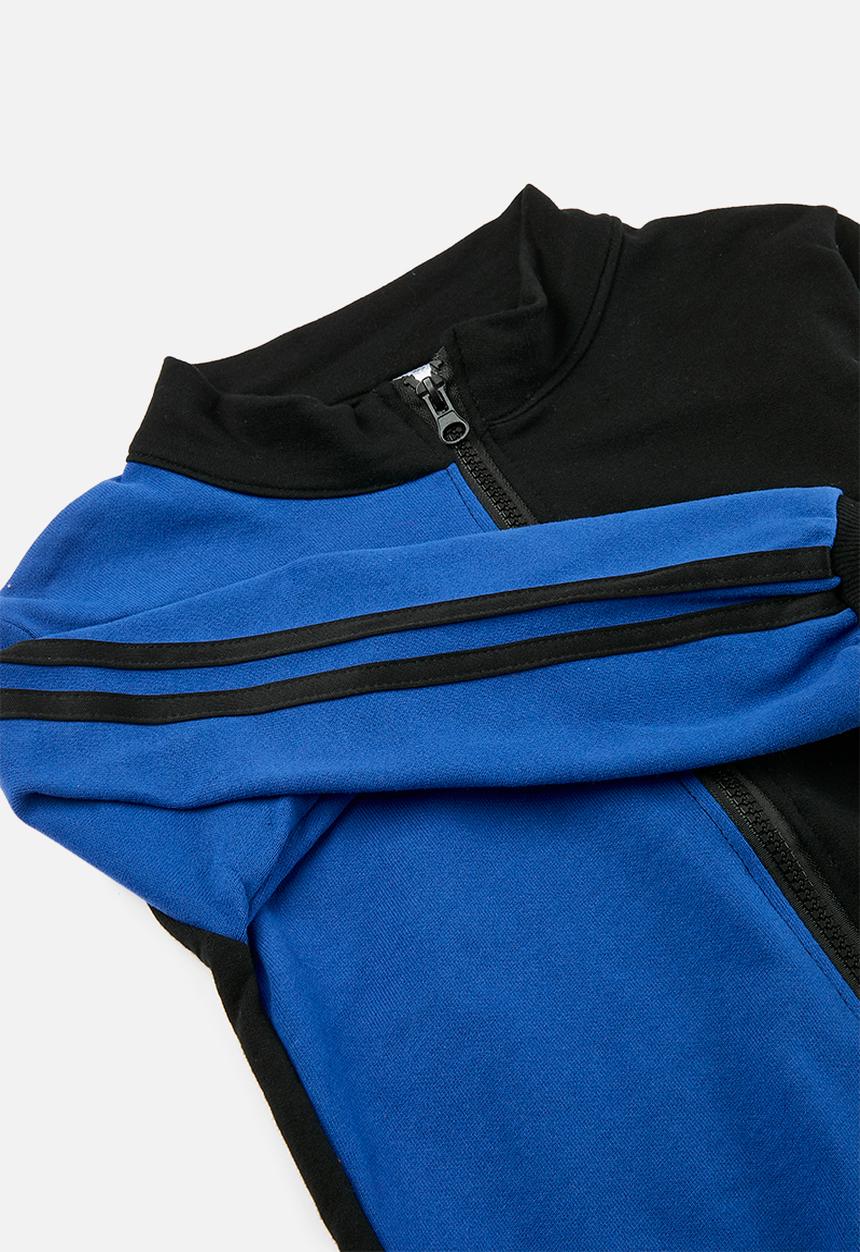Pop Candy - Colour block tracksuit set - blue & black