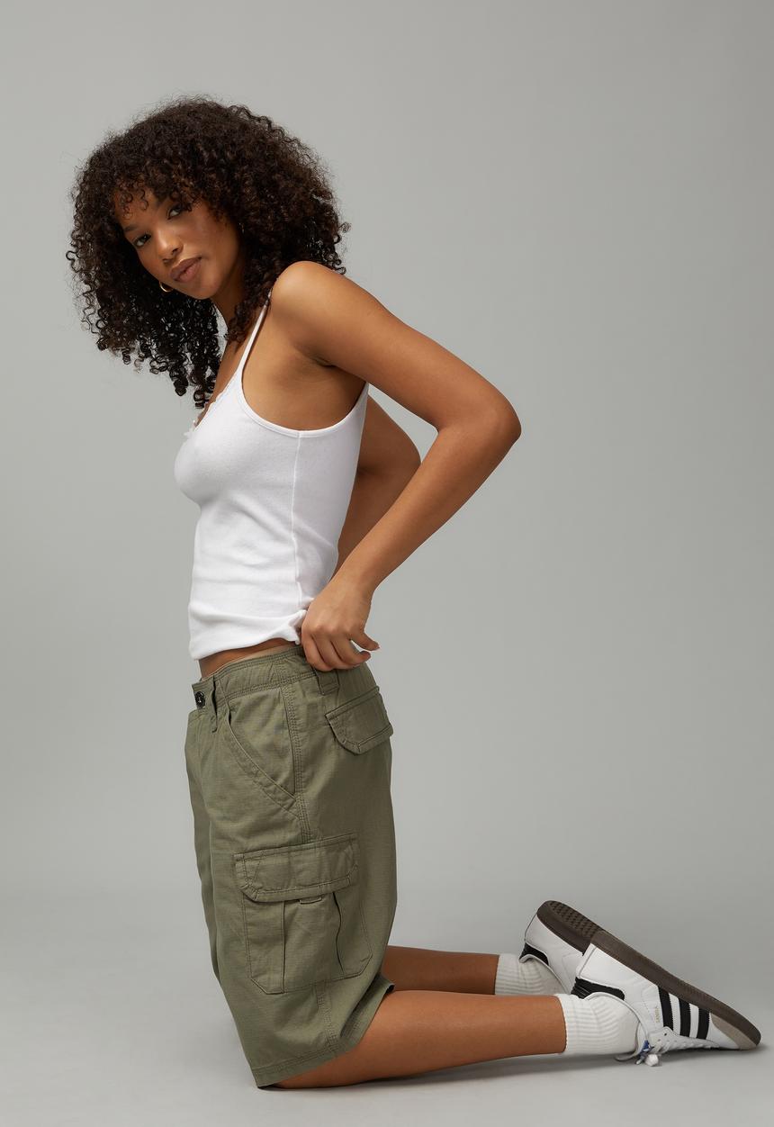 Factorie - Marley Cargo Jort - Khaki 