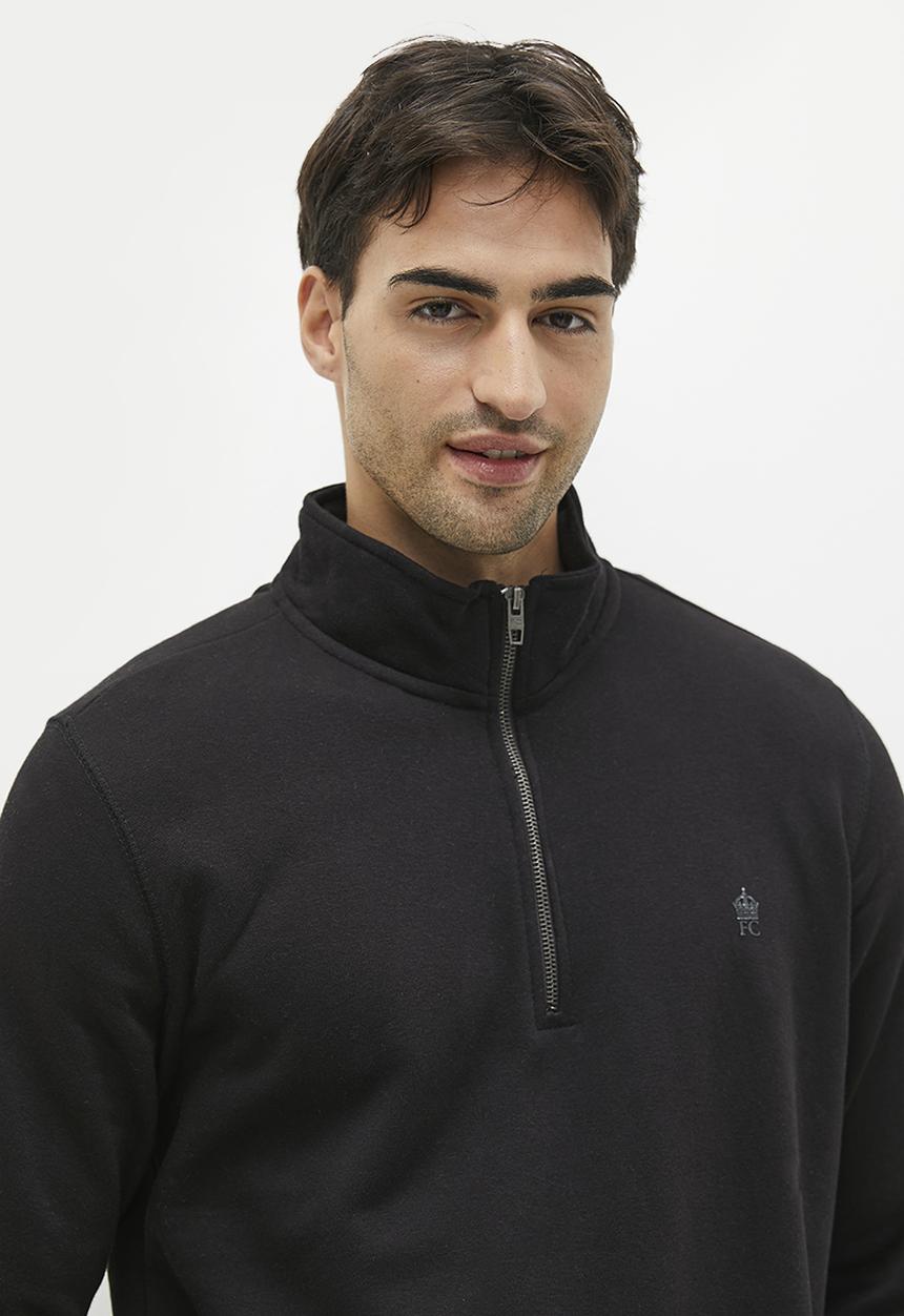 French Connection - Fc 1/2 zip - black