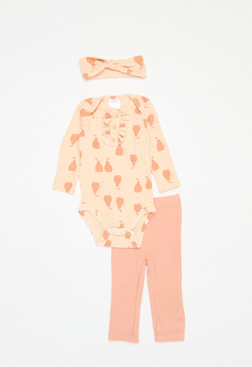 Pop Candy - Bodyvest with headband & legging set - peach