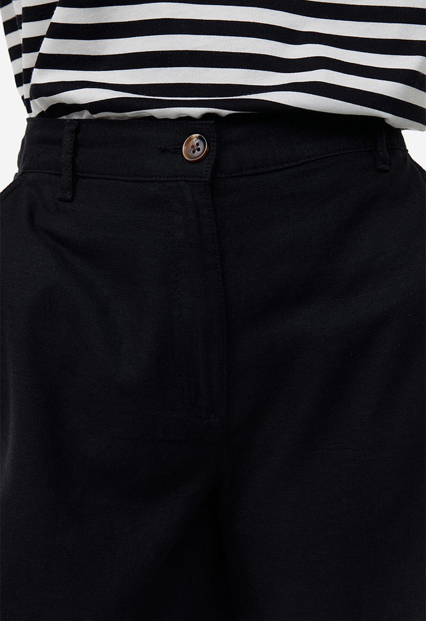H&M - Linen-blend shorts - black