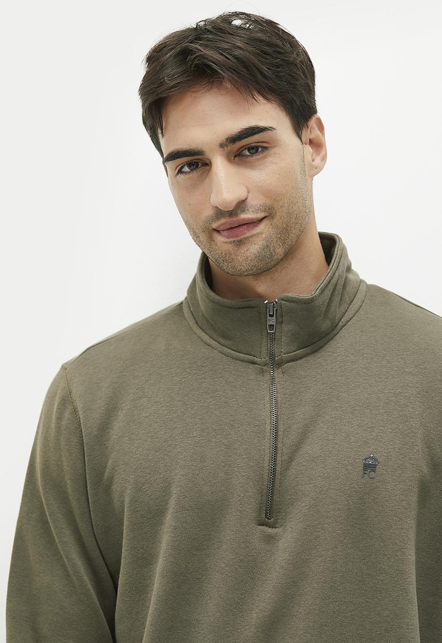 French Connection - Fc 1/2 zip - khaki