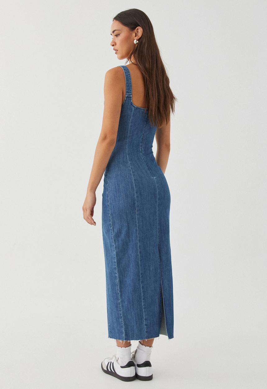 Supré  - Andie Denim Maxi Dress - Stella Blue