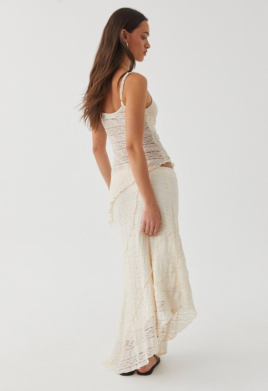 Supré  - Charlie Asymmetrical Textured Skirt - Natural
