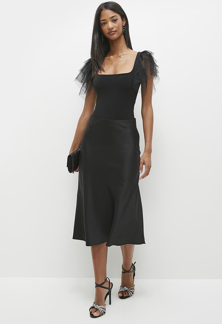 Superbalist - Ruffle sleeve bodysuit - black 