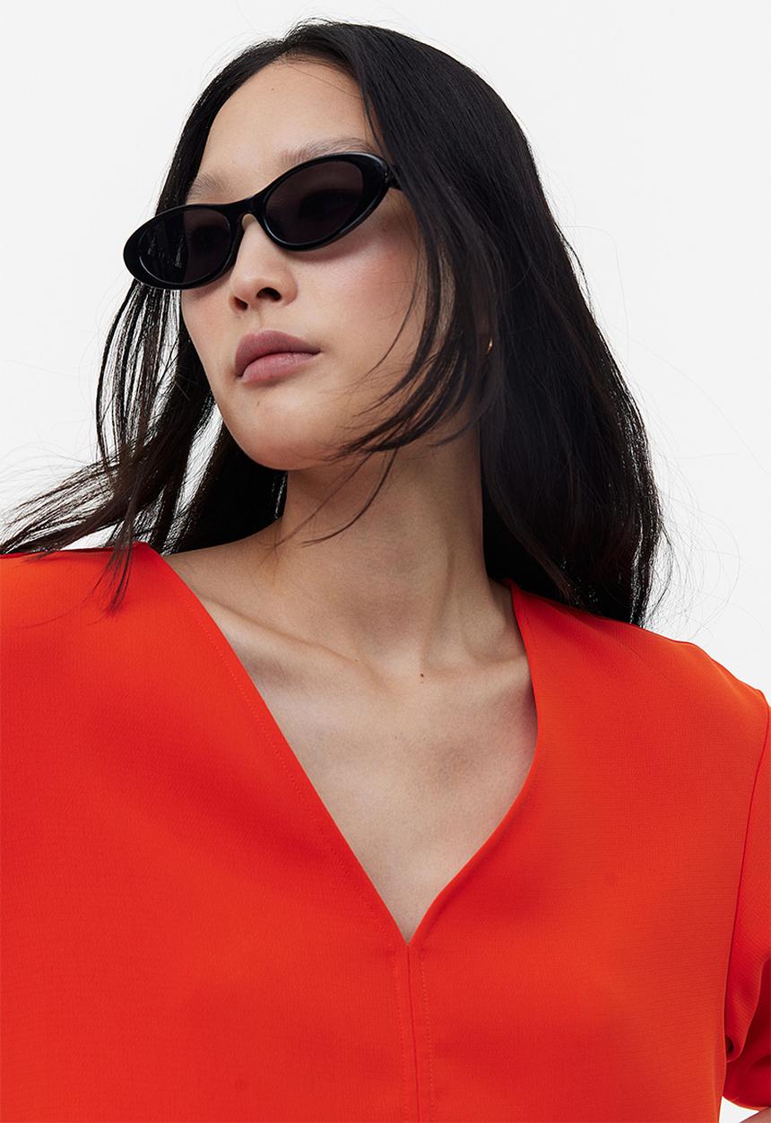 H&M - V-neck top - red