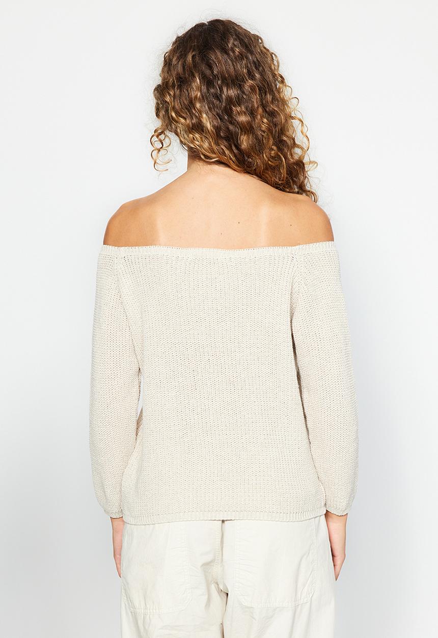 Trendyol - Carmen collar sweater - stone
