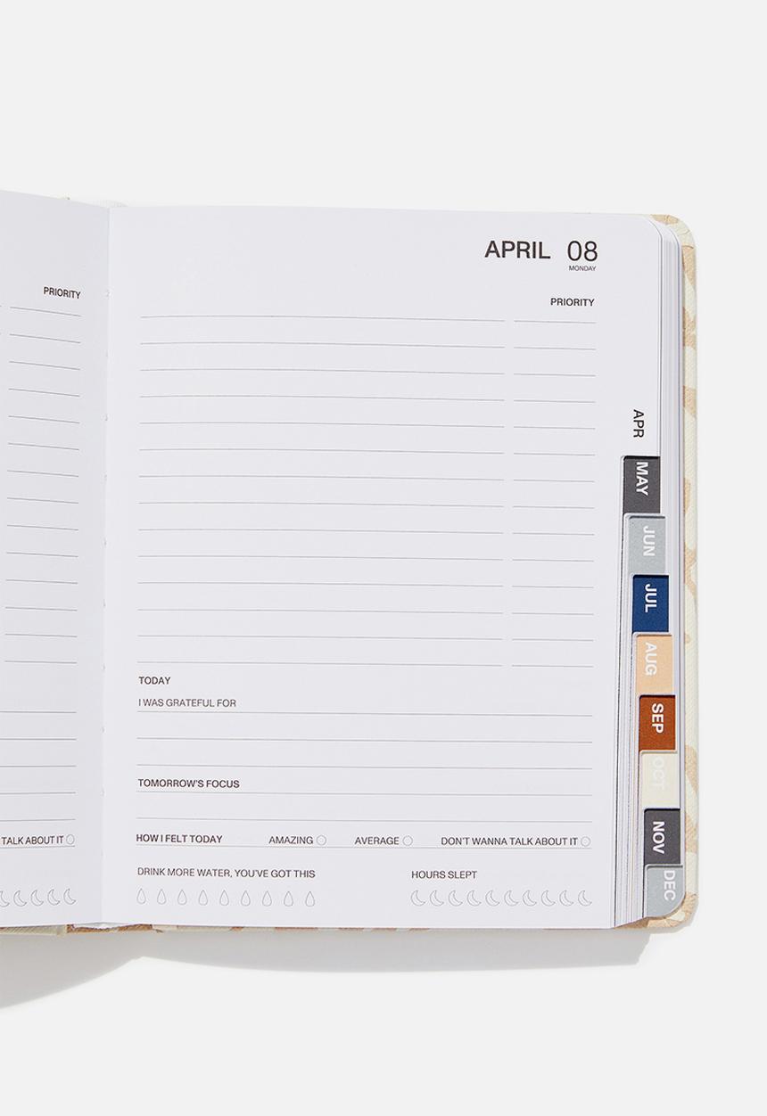 Typo - 2024 small daily wellness diary - latte foliage habits