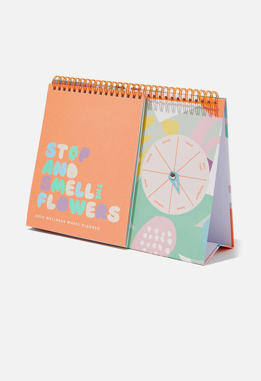 Typo - 2024 spin my wheel calendar - smell the flowers abstract