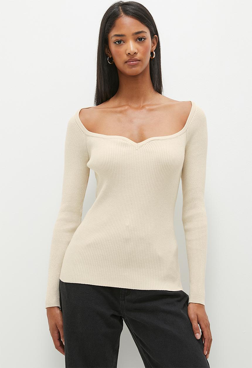 dailyfriday - Sweatheart fitted top - oat