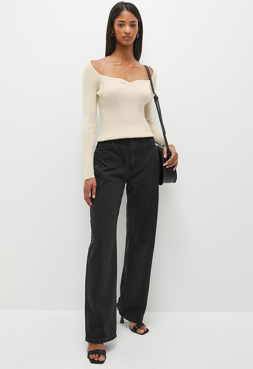 dailyfriday - Sweatheart fitted top - oat