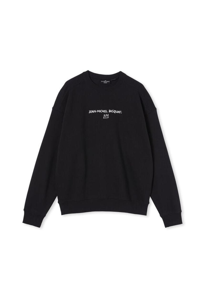 Cotton On - Basquiat oversized crew sweater - lcn bsq black dizzy 