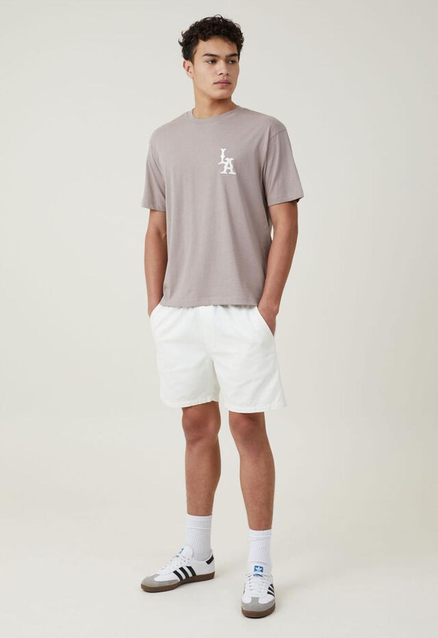 Cotton On - Loose fit graphic t-shirt - dusk / los angeles monogram 