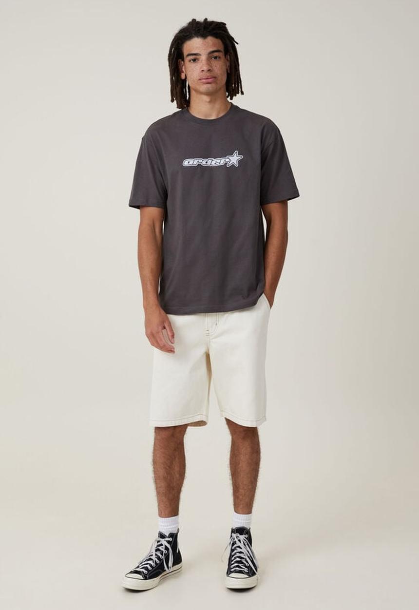 Cotton On - Loose fit graphic t-shirt - faded slate / star 