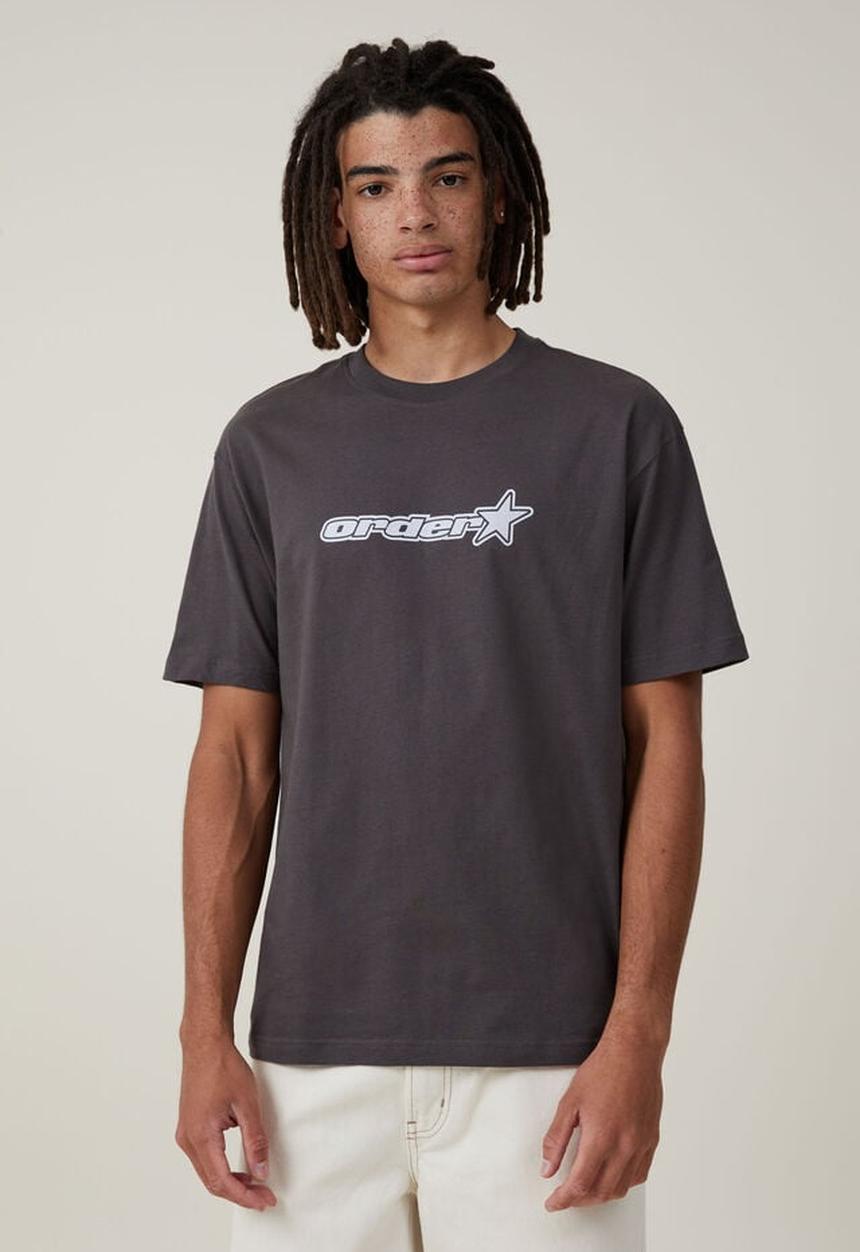 Cotton On - Loose fit graphic t-shirt - faded slate / star 