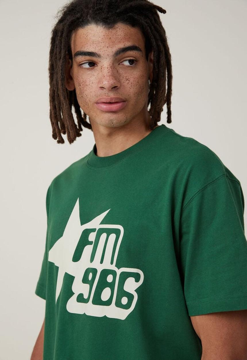 Cotton On - loose fit graphic t-shirt - irish green 