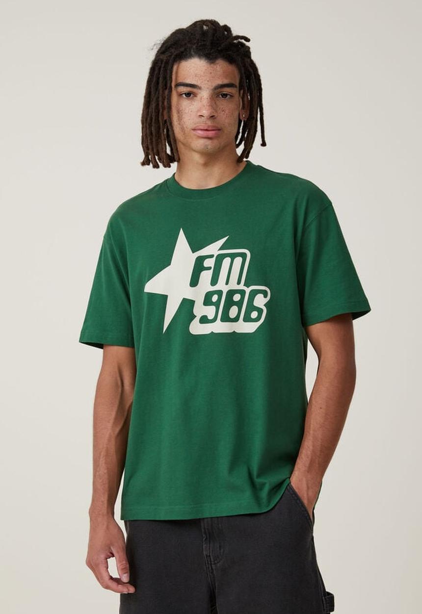 Cotton On - loose fit graphic t-shirt - irish green 