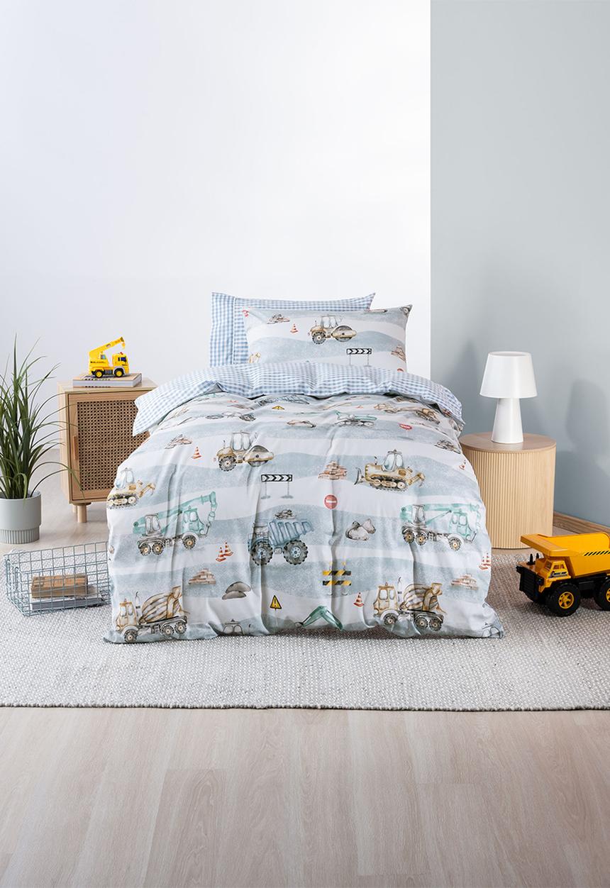 Linen House - Heavy machinery duvet cover set - multi