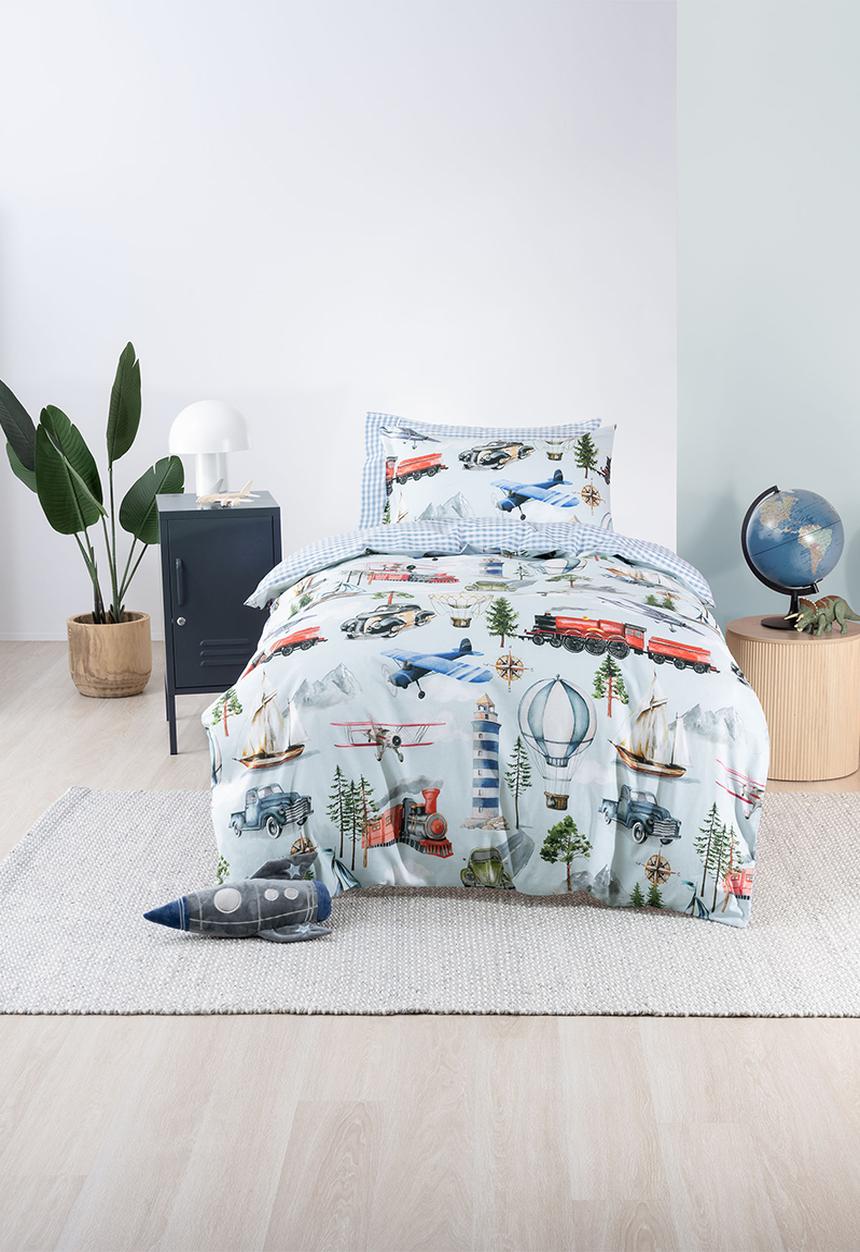Linen House - Transport tales duvet cover set - multi