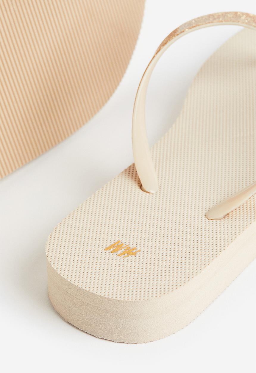 H&M - Flip-flops - light beige