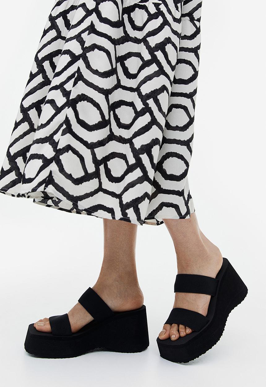 H&M - Wedge-heeled mules - black