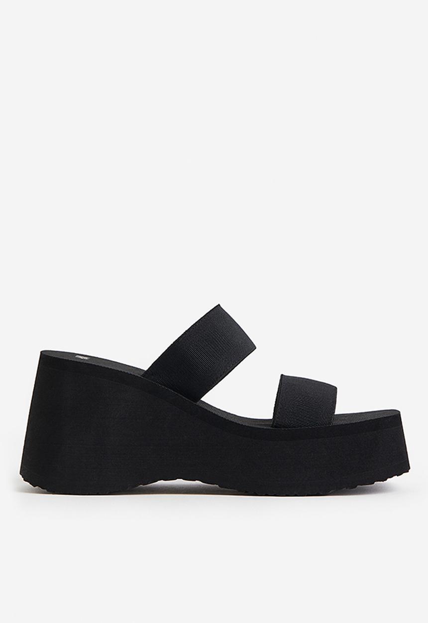 H&M - Wedge-heeled mules - black