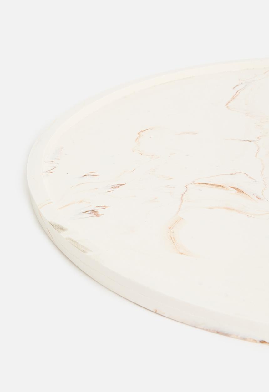 Terrazzo Home - Round serving tray - brown marble