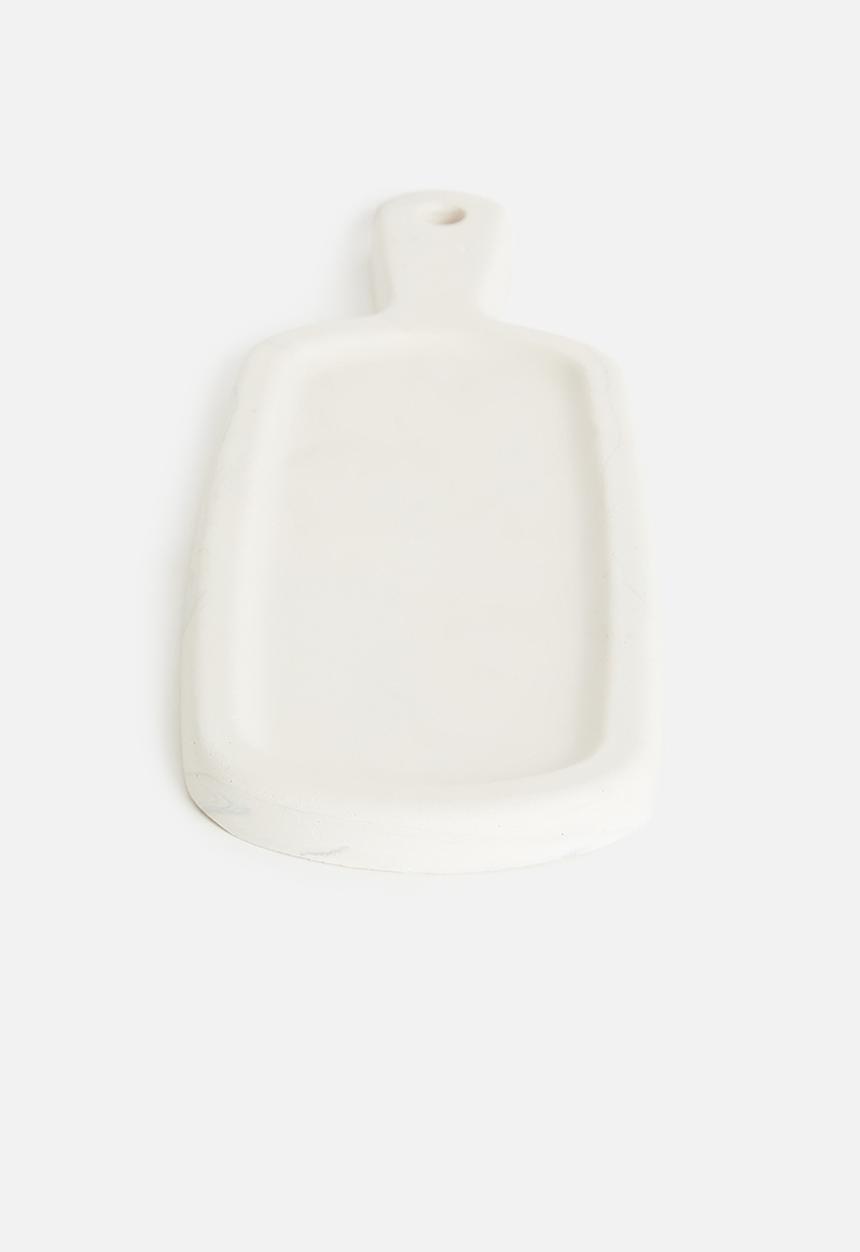 Terrazzo Home - Paddle serving board - white marble
