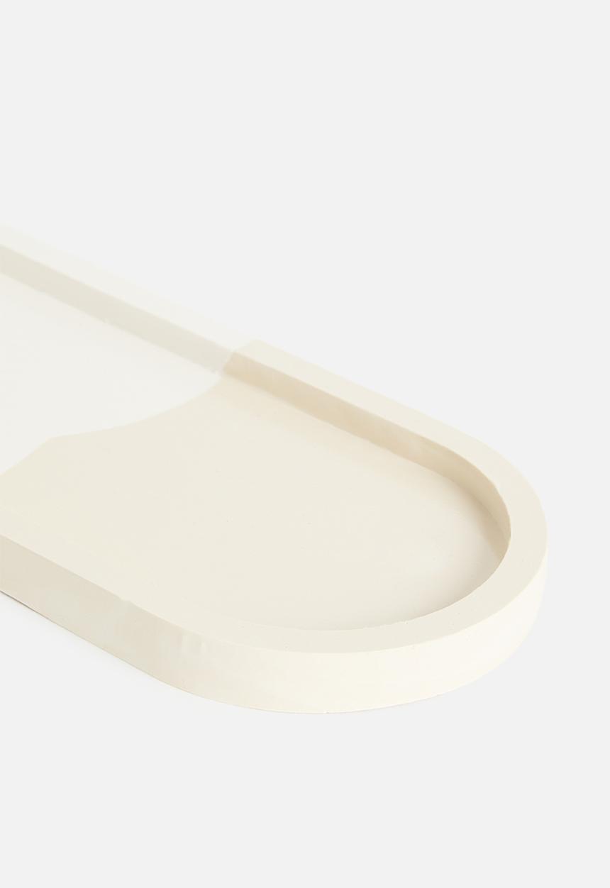 Terrazzo Home - Medium oval serving board - natural