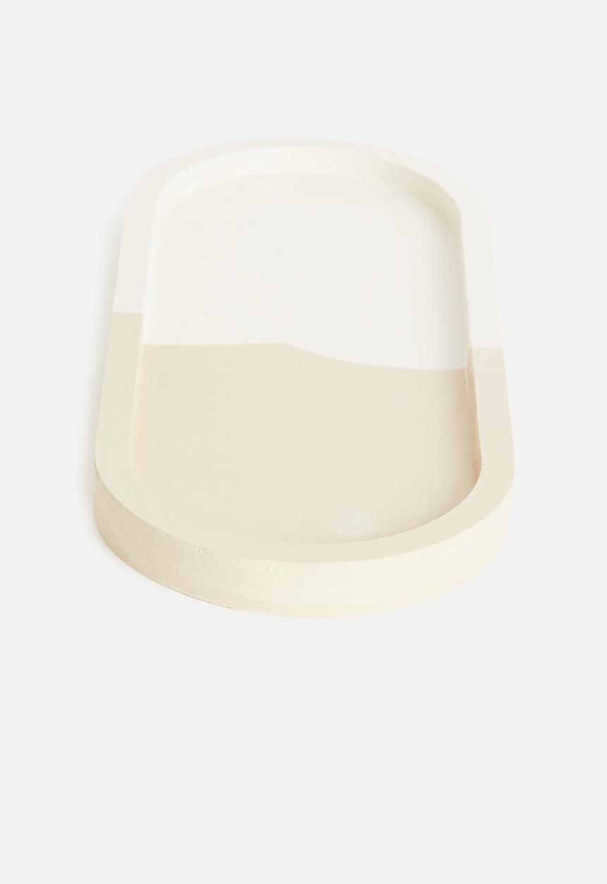 Terrazzo Home - Medium oval serving board - natural