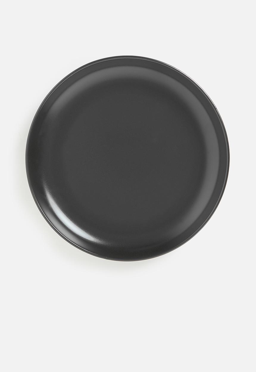 Excellent Houseware - Emble stoneware dinner plate of 4-black