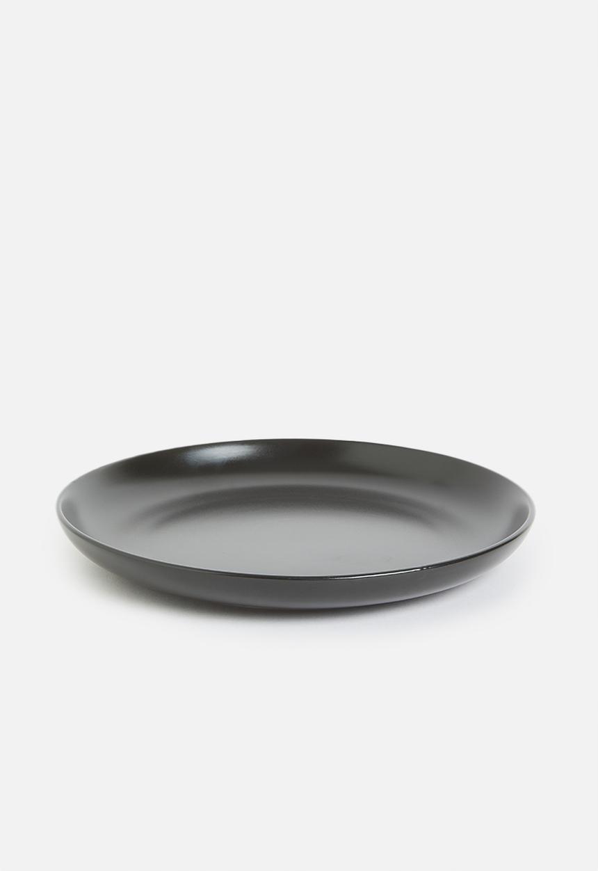 Excellent Houseware - Emble stoneware dinner plate of 4-black