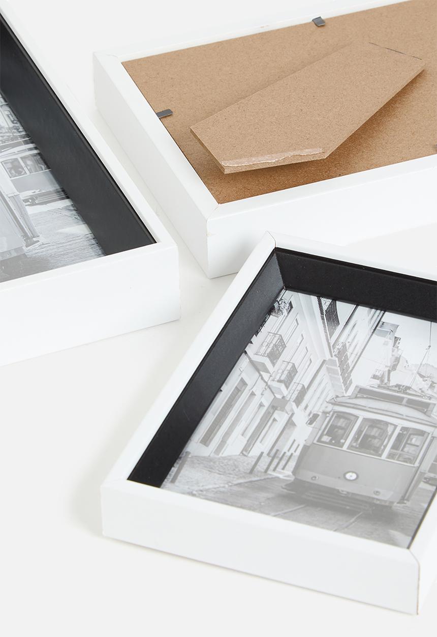 H&S - Set of 3 photo frames - white & black