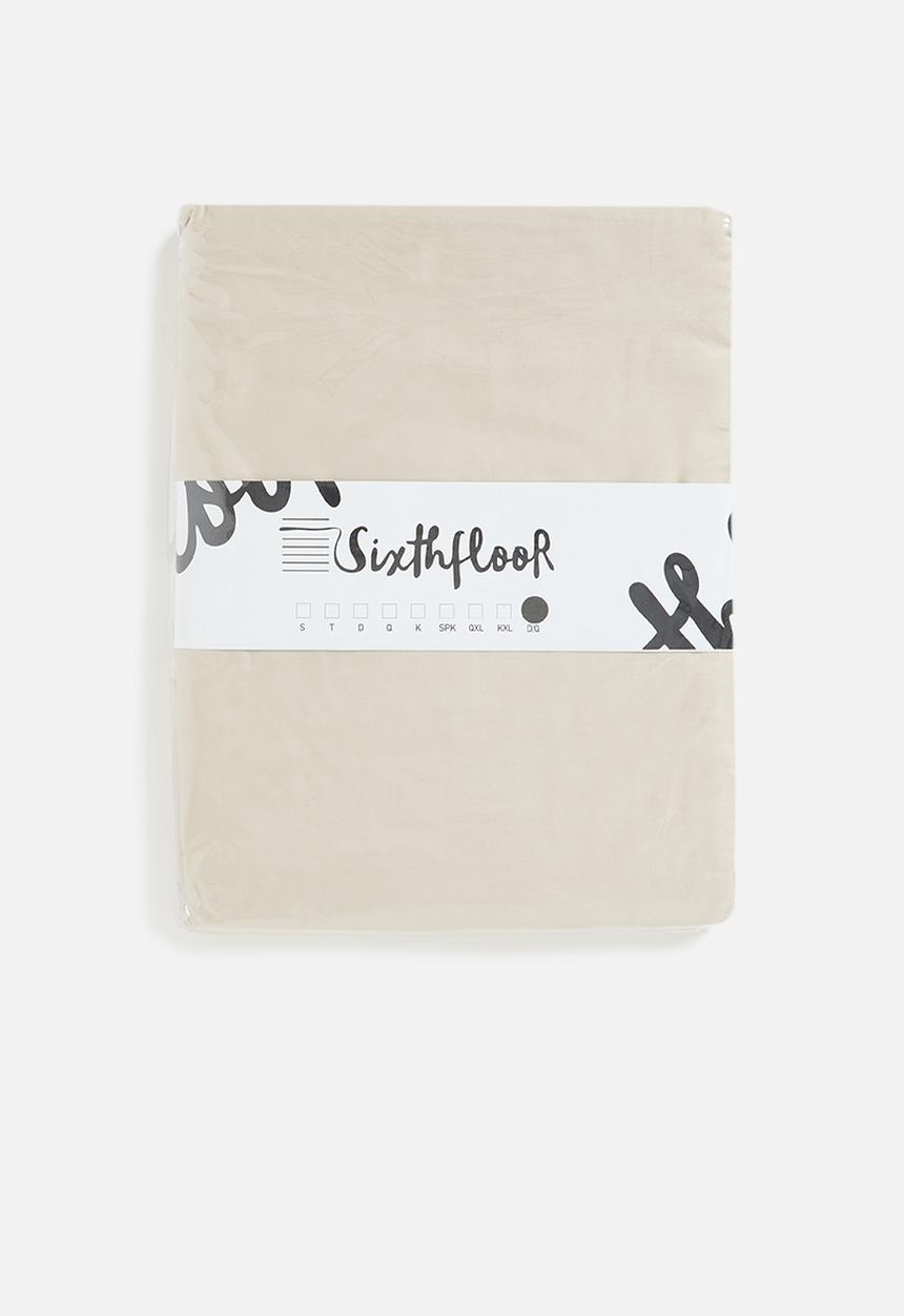 Sixth Floor - T400 Egyptian cotton flat sheet - stone