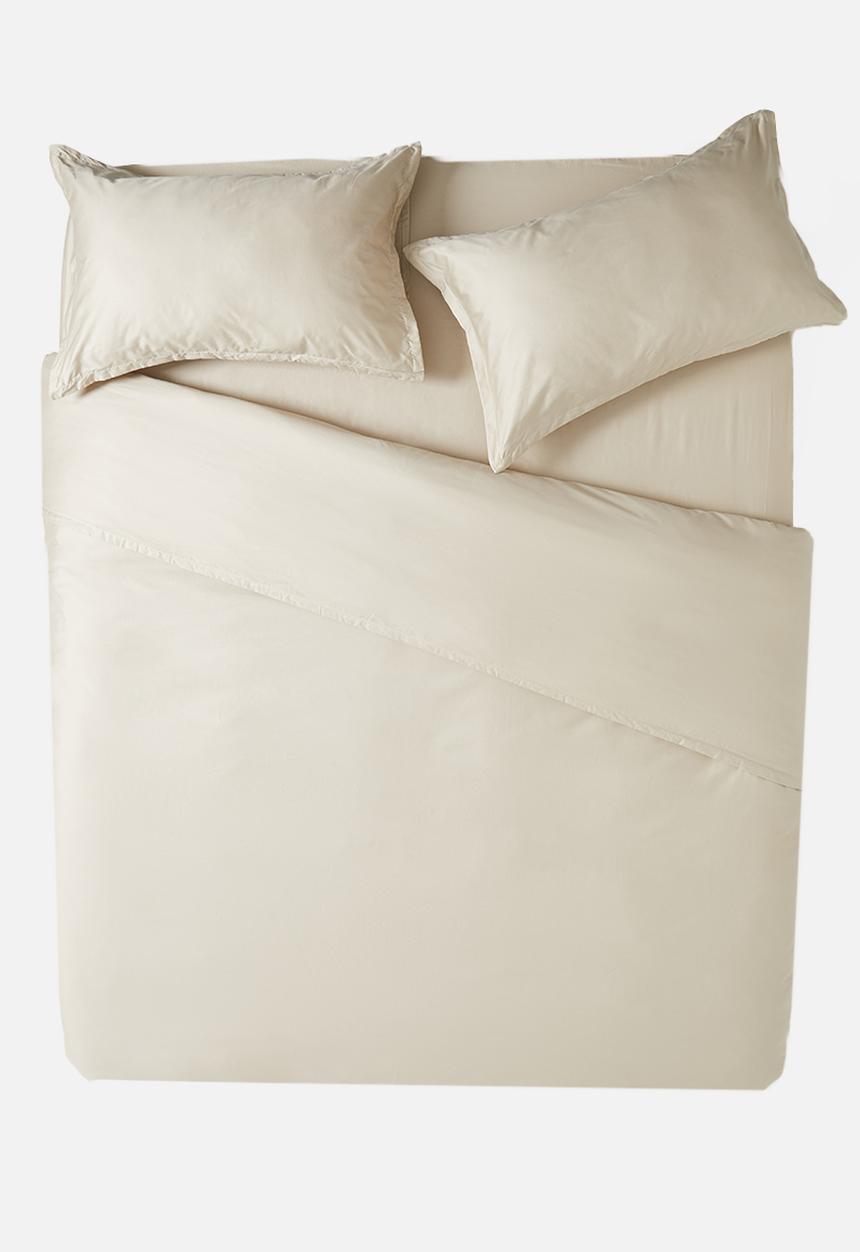 Sixth Floor - T400 Eygyptian Cotton Oxford Duvet Cover Set - Stone