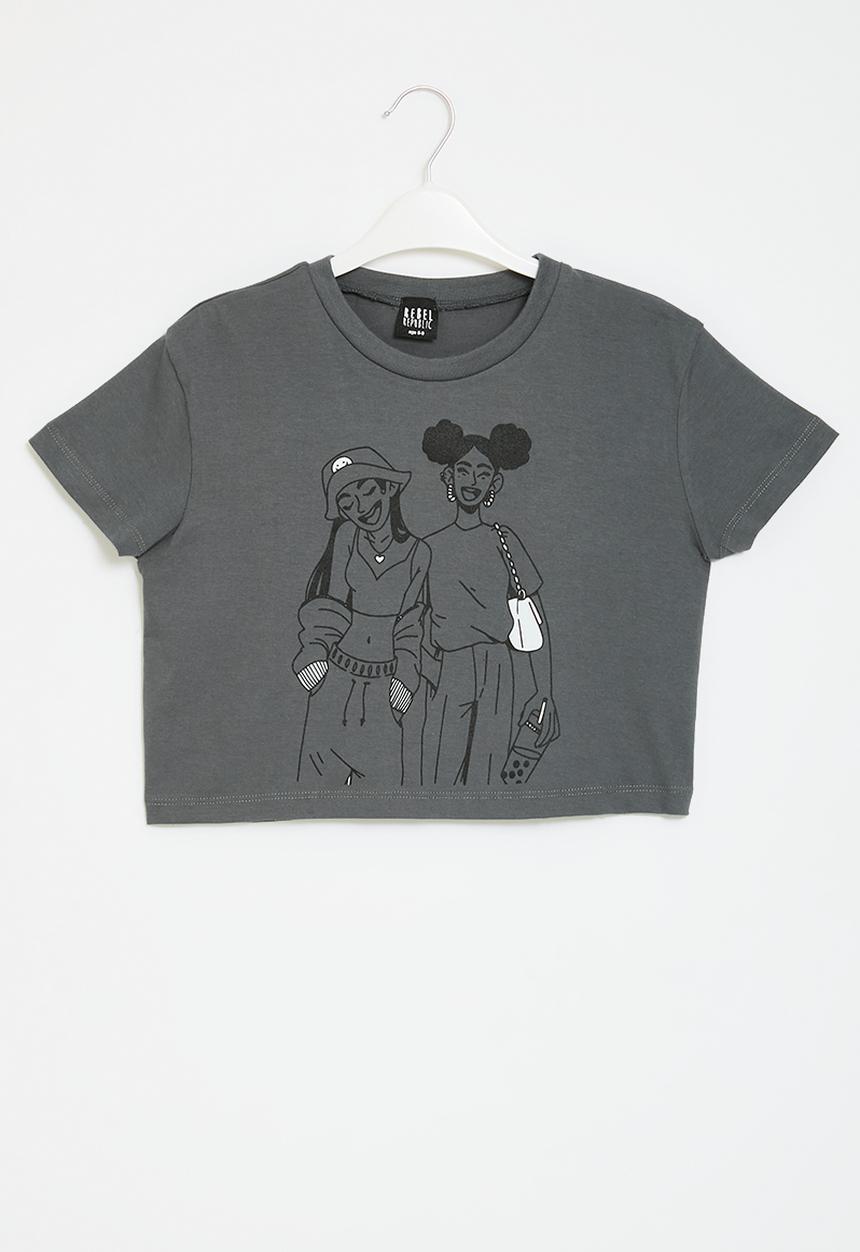Rebel Republic - Graphic shirt - charcoal