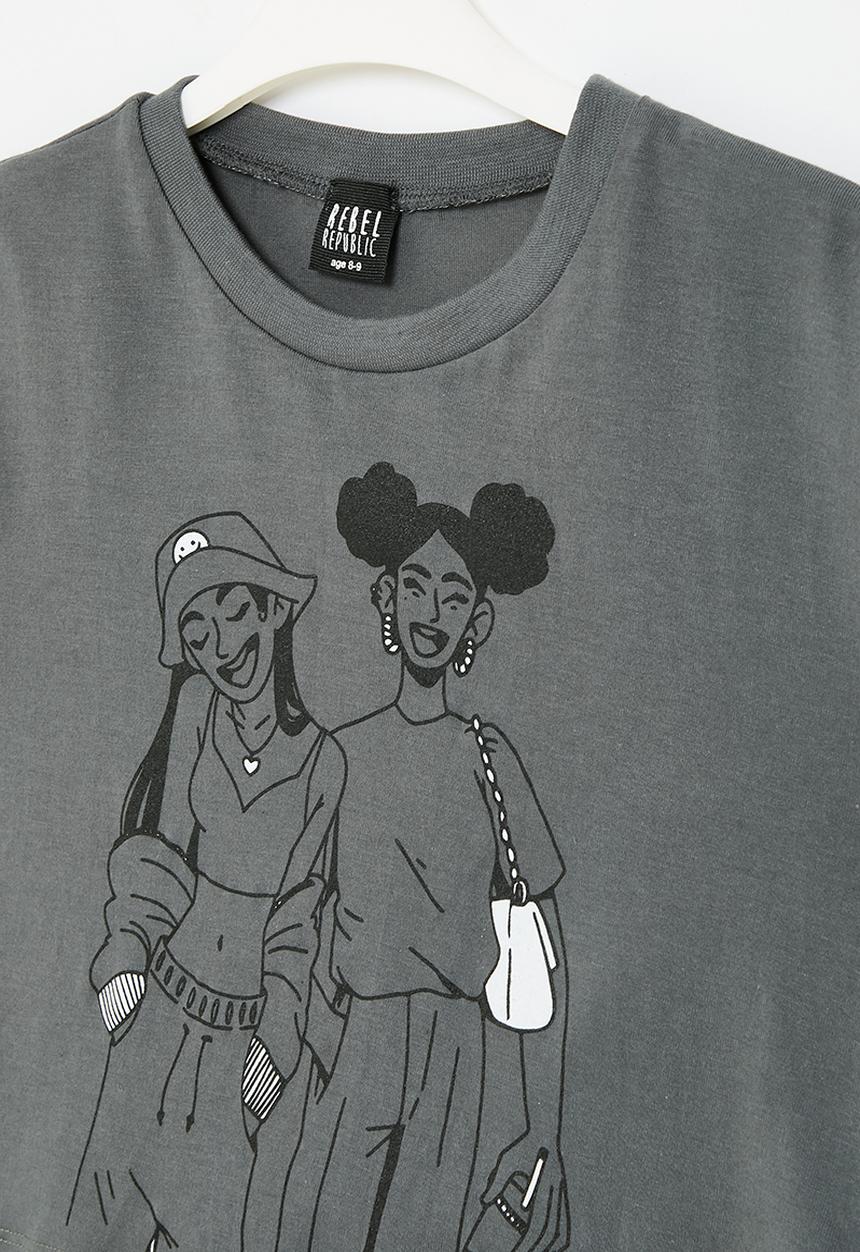 Rebel Republic - Graphic shirt - charcoal